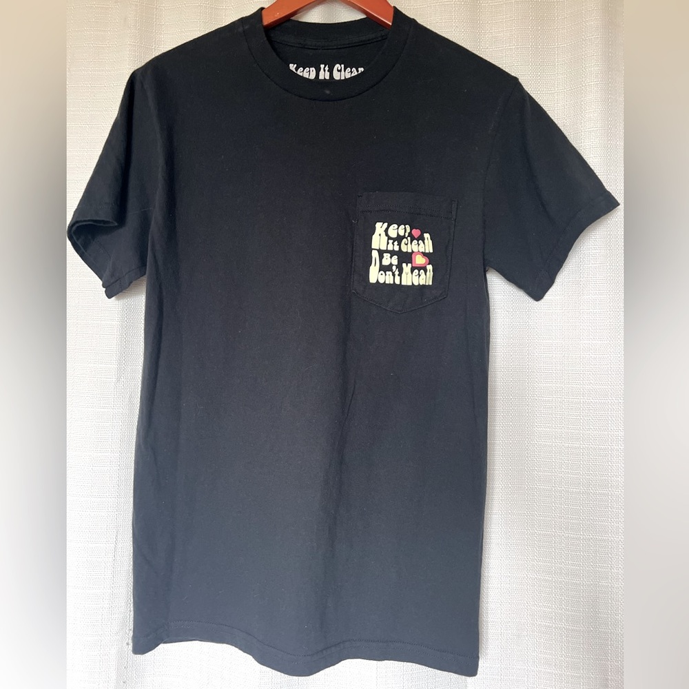 Keep it clean don’t be mean 100% cotton ringspun pre-shrunk T